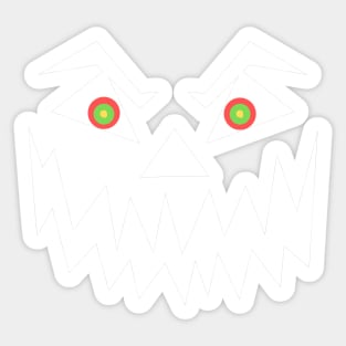 Ghostly face with creepy smile Sticker